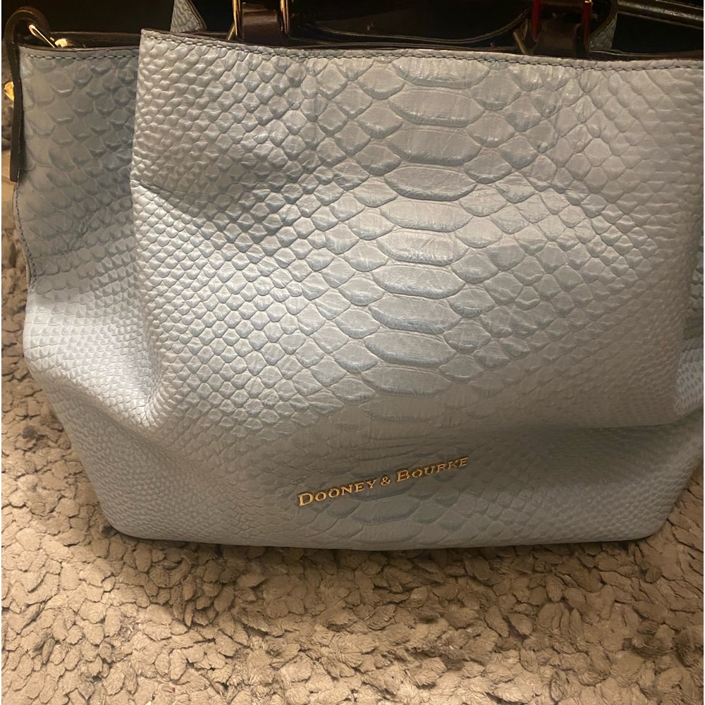 Dooney & Bourke rare blue Ostrich bag! Like new condition.